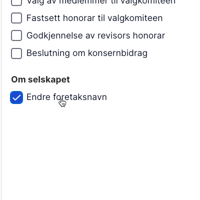 Endre foretaksnavn med noen få tastetrykk