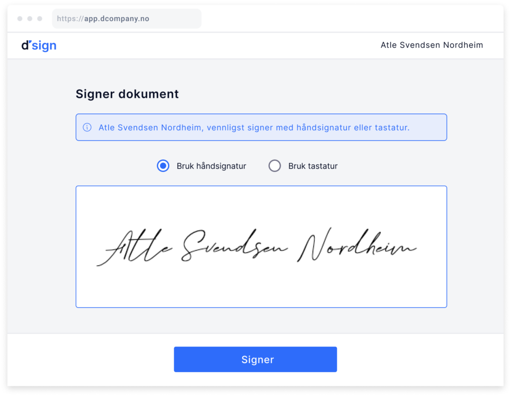 Secure e-signature